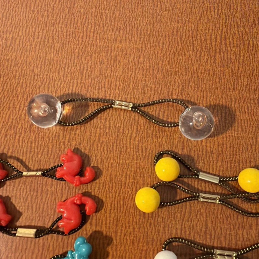 Goody Vtg Ponytail Holders Twin Ball Heart Style Bead Hair Ties Set Of 12 Pairs‎